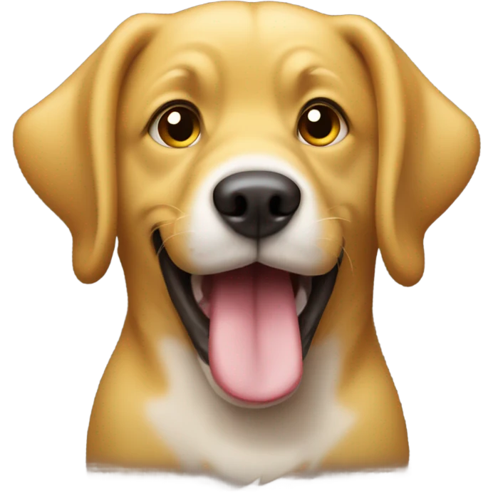 yellow emoji face with puppy dog eyes and tongue slightly sticking out emoji