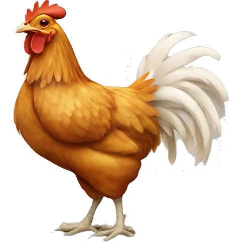 Chicken wearing shoes emoji