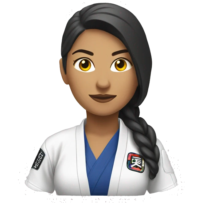 woman jiu jitsu white belt emoji