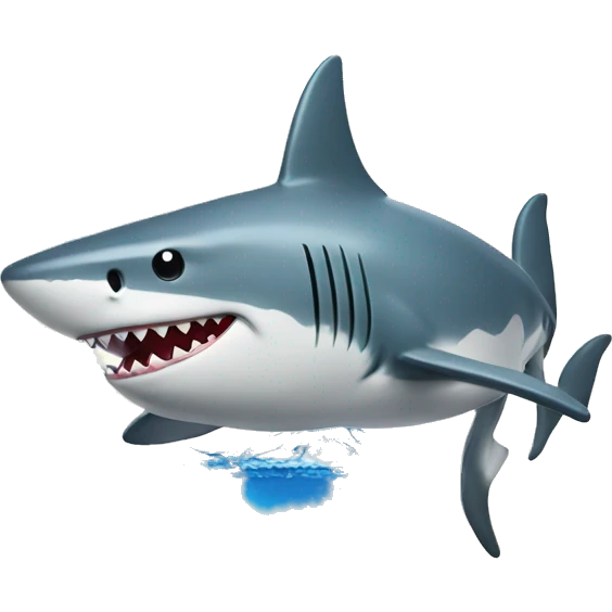 Shark holding a water gun on top of a mountain  emoji