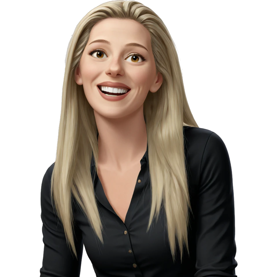 smiling girl with blonde hair emoji