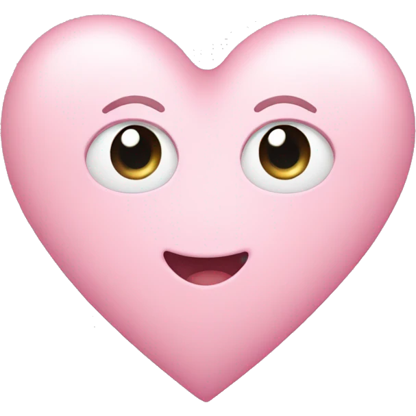 Cute light pink heart emoji
