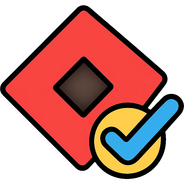 Roblox verification badge with checkmark emoji