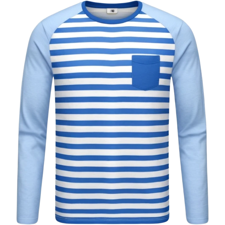 T-Shirt manches longues rayé bleu  emoji