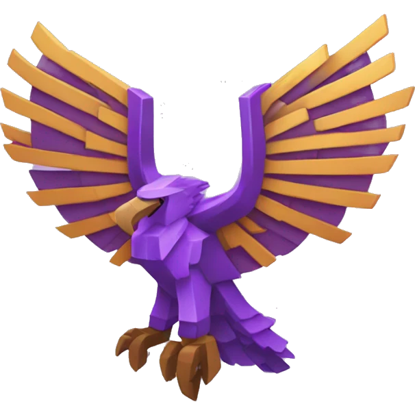 minecraft purple phoenix crest logo emoji