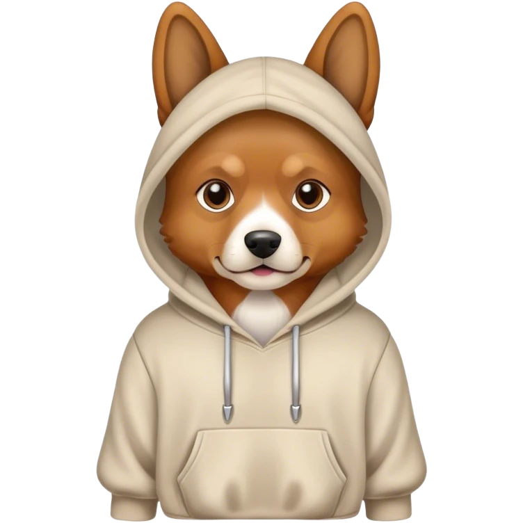 Dog wearing hoodies emoji