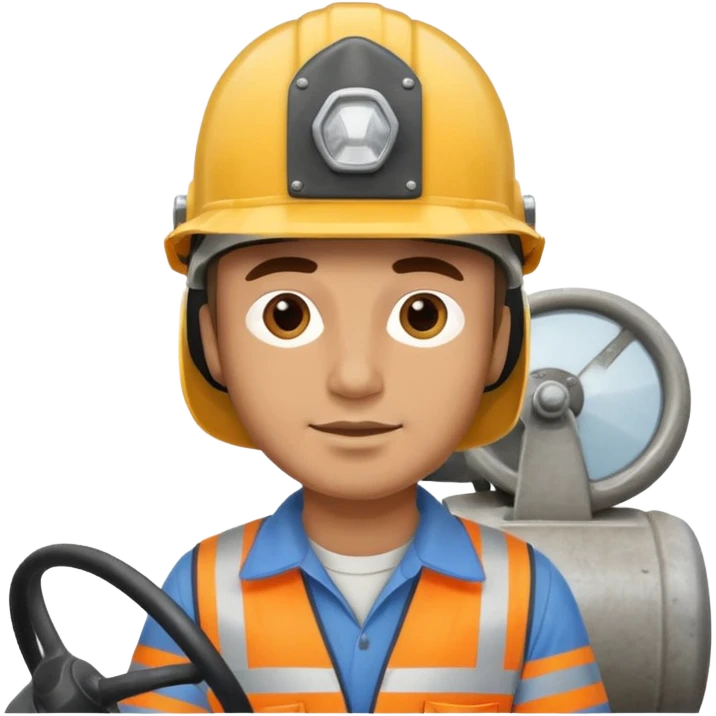 Male driving cement truck  emoji