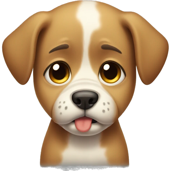 very sad puppy crying emoji