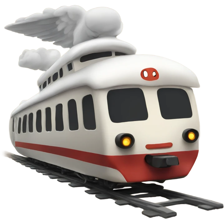 Flying train  emoji