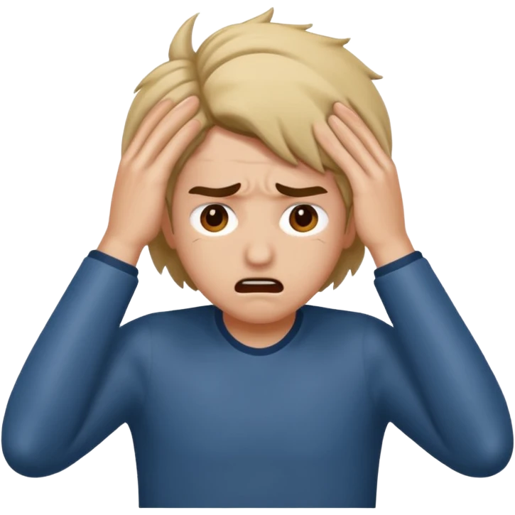 Péter un plomb/ s'arracher les cheveux  emoji