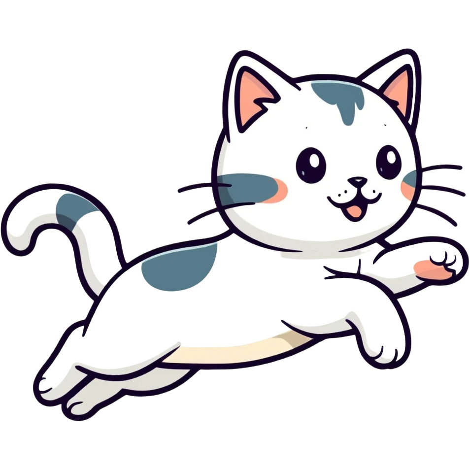 cat running emoji