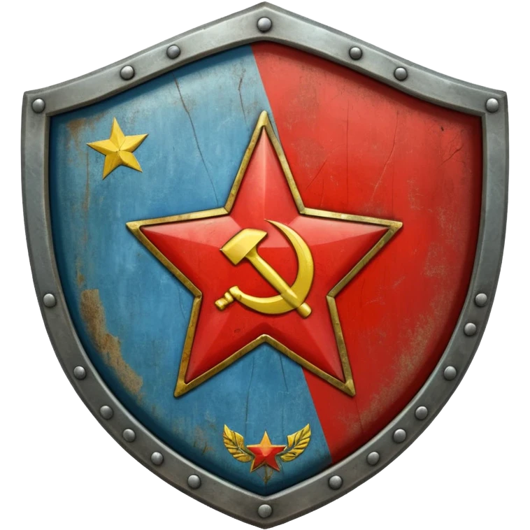 generate a realistic shield with the USSR flag emoji