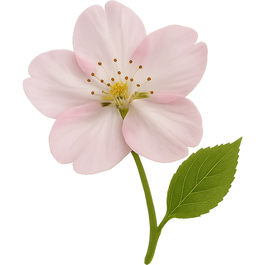 show green one cherry blossom, remove background emoji