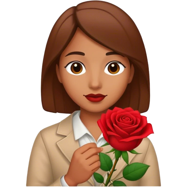 Mano con rosa emoji