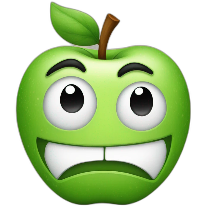 smirking apple emoji