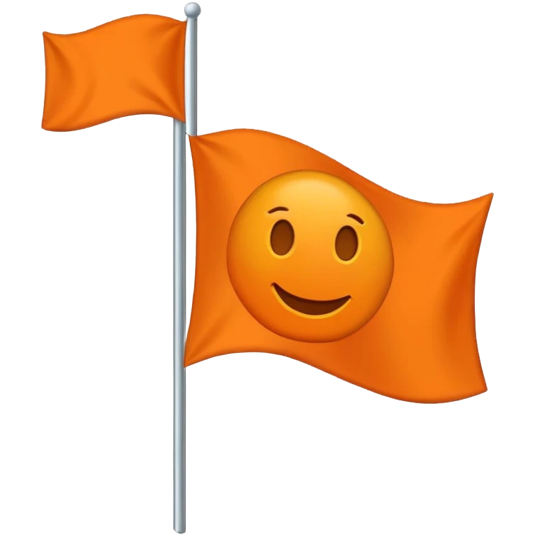 I want a flag emoji 🚩🚩 like this but flag should be orange don't change shape just change color emoji