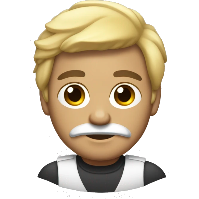 Hombre backebolista de piel clara y pelo blanco  emoji