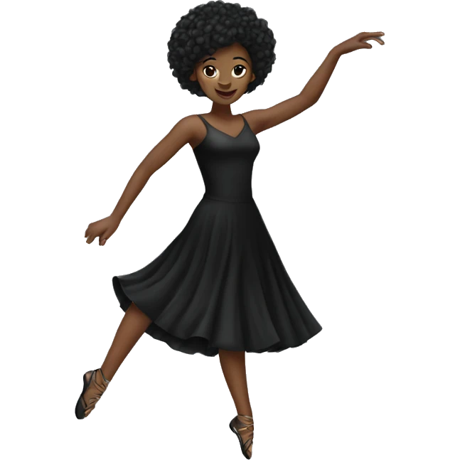 Black dress dancer emoji