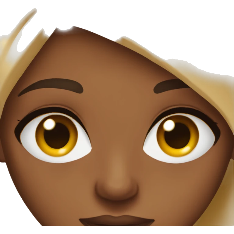 Model with brown eyes  emoji