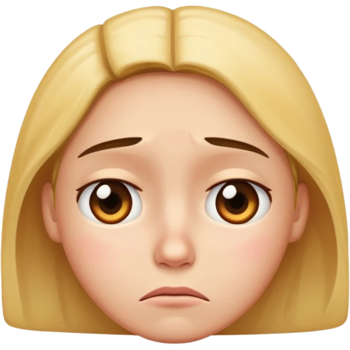Disappointed and sad face emoji