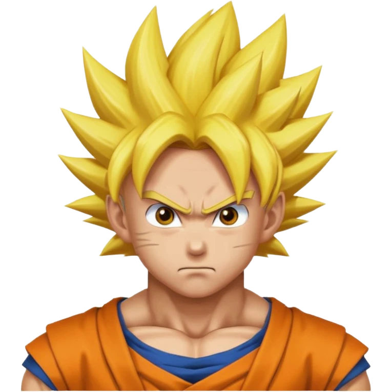 Goku's transformation with yellow hair emoji emoji
