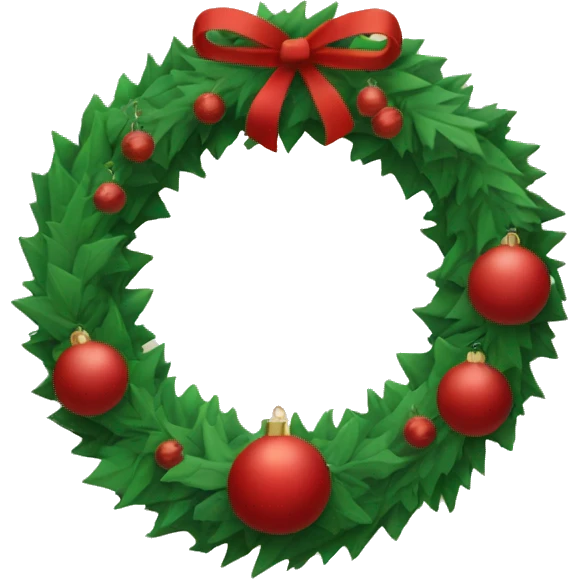 Circle Christmas Wreath  emoji