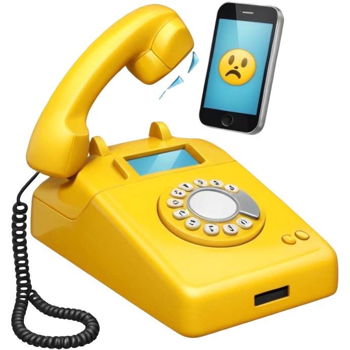Yellow phone,Lost & Found Object. emoji