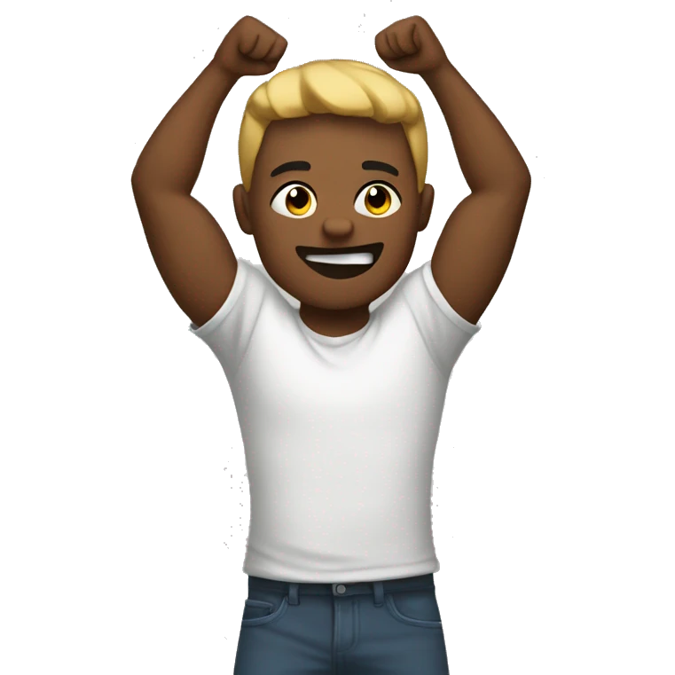 beat arms up like an x emoji
