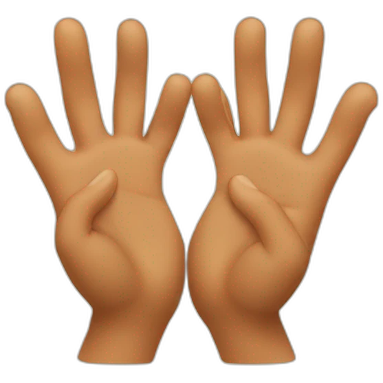 Tan hands heart emoji