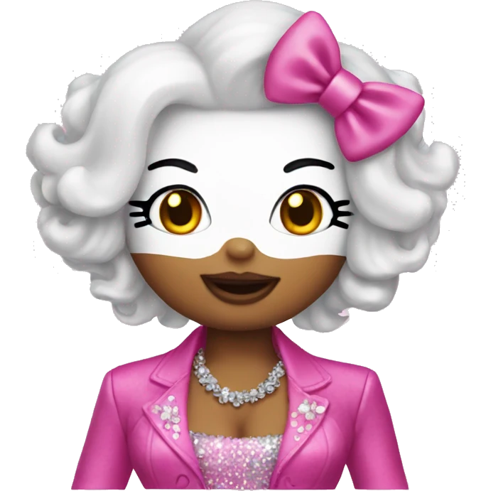 hello kitty as a drag queen  emoji