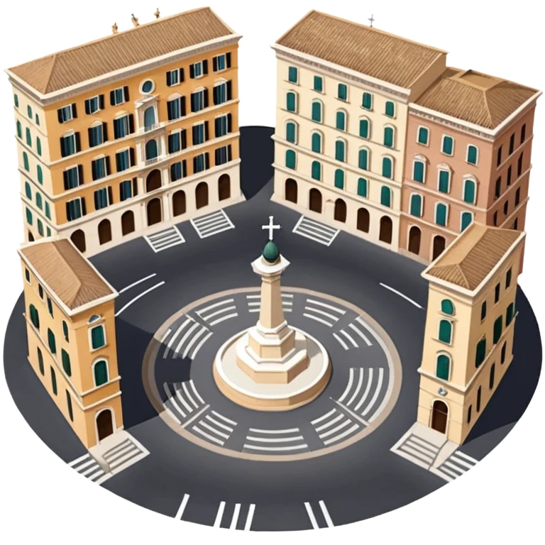 piazza di spagna view from up above
no square style no frame png style 
no squared only building emoji
