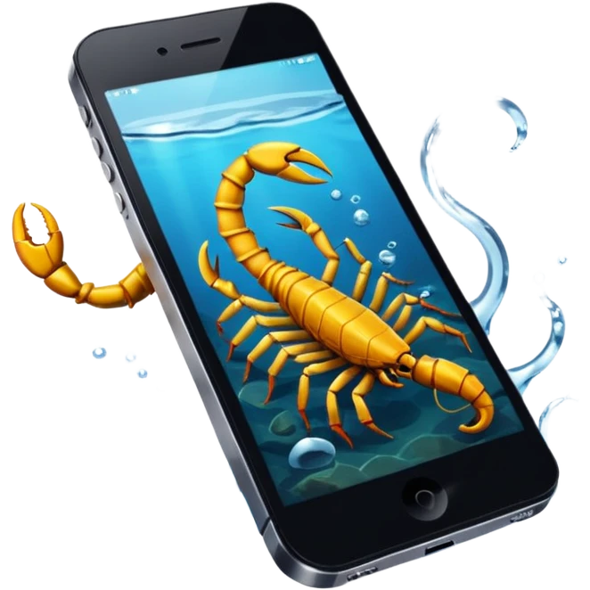 🦂🌊 این ایموجین ها رو به آیفون تبدیل کن و عقرب و مشکی کن emoji