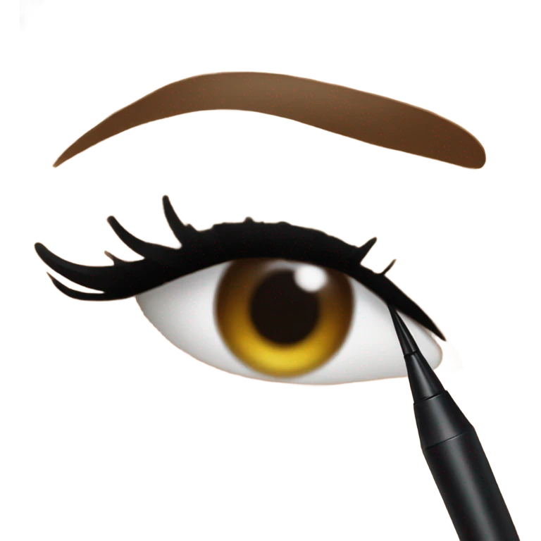 Me with eyeliner  emoji