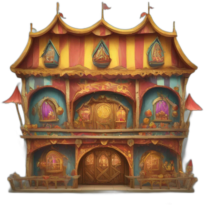 medieval funhouse decorated in a carnival way emoji