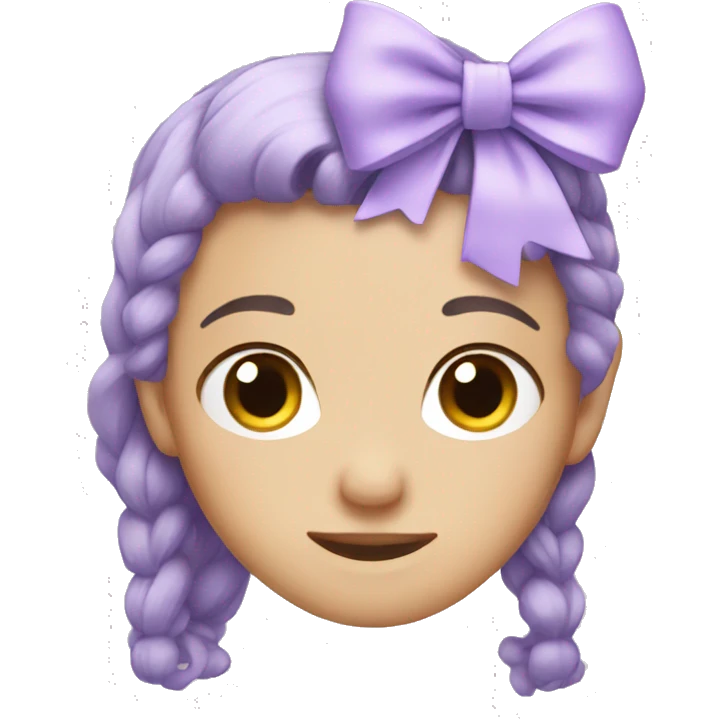 Lavender colored hair bow emoji
