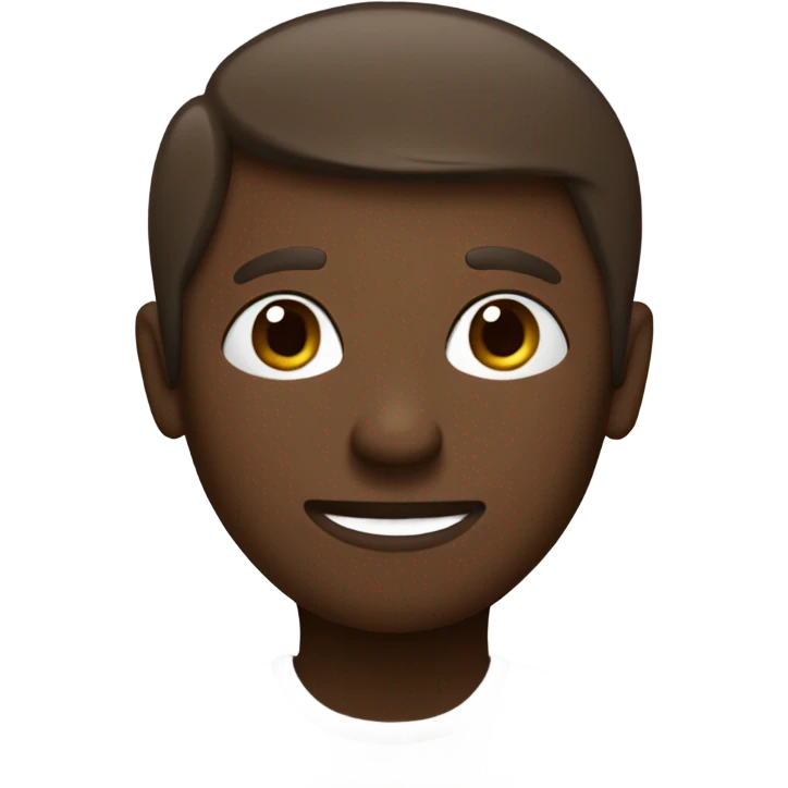 Solid brown stick figure emoji