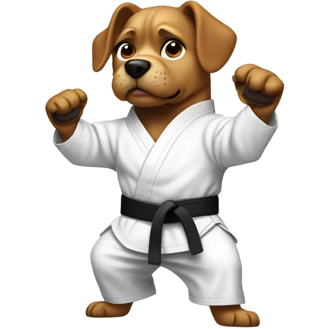 Dog doing karate  emoji