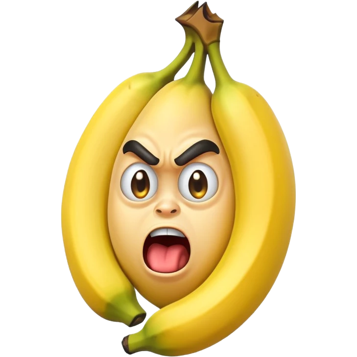 Angry banana emoji