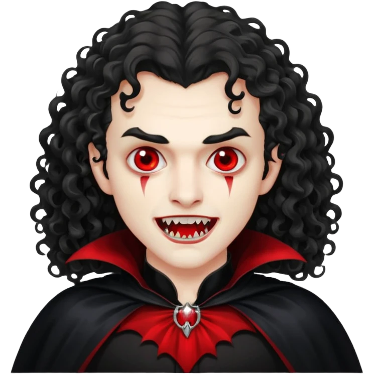 curly hair a picture of me as a vampirlong curly hair  e emoji