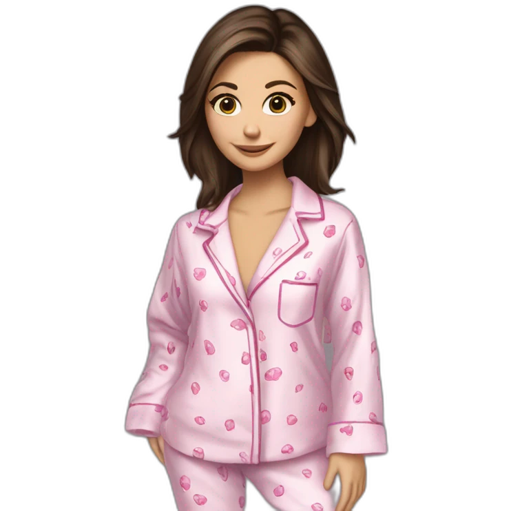 nina dobrev pyjamas emoji