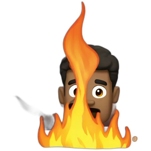 This is fine on fire emoji