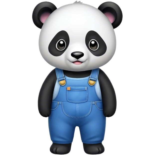 Panda in overalls  emoji