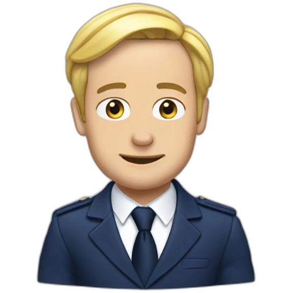 Macron qui fait un câlin à Marine le Pen emoji
