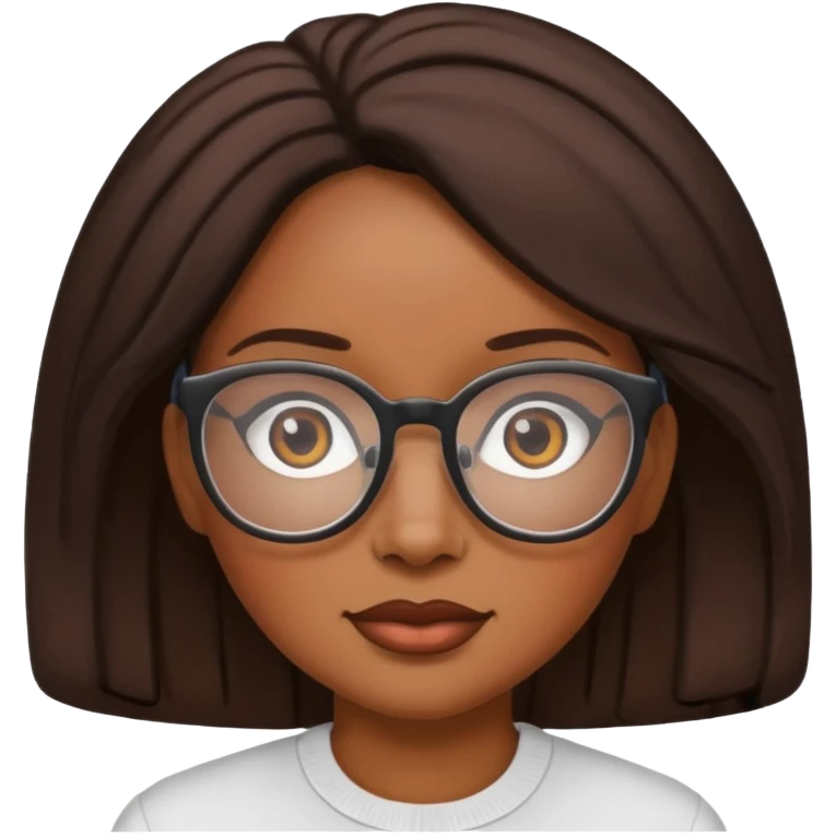 Black women with glasses  emoji