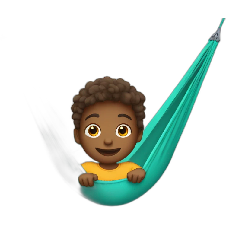 a kid laying in hammock emoji