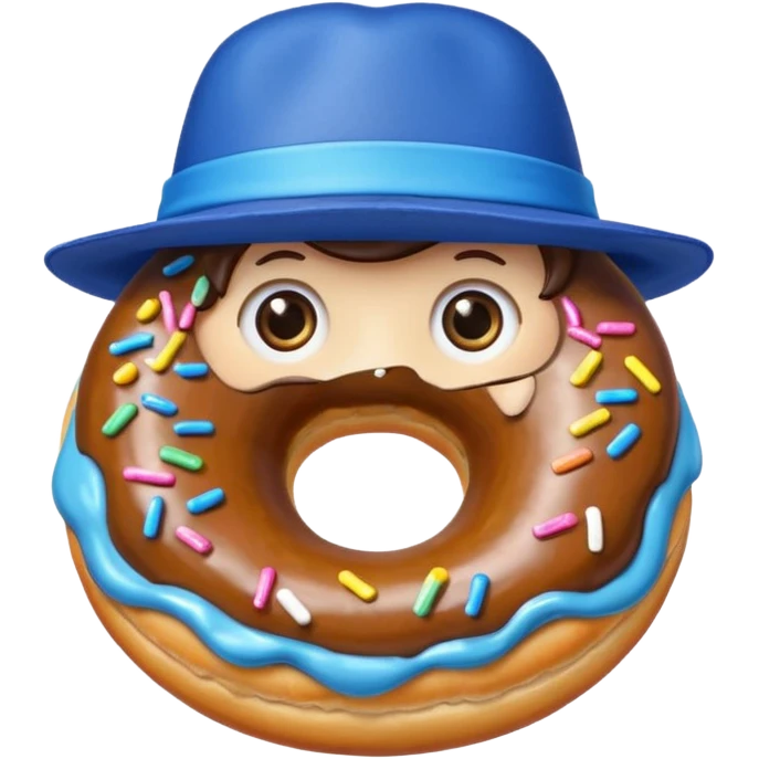 Donut with blue campaign hat emoji