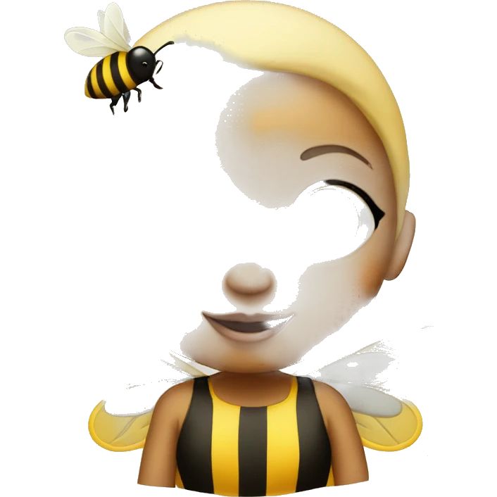 white baby girl with pacifier dressed as a bee emoji