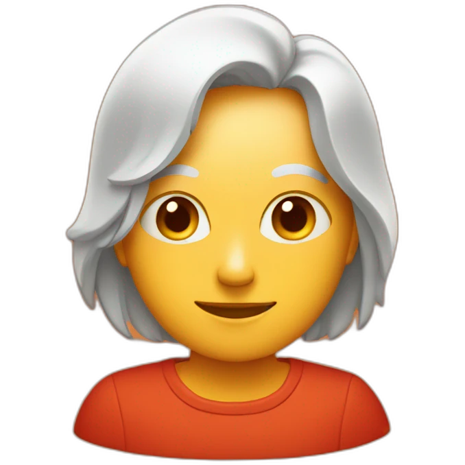 Orange backround with red paper emoji