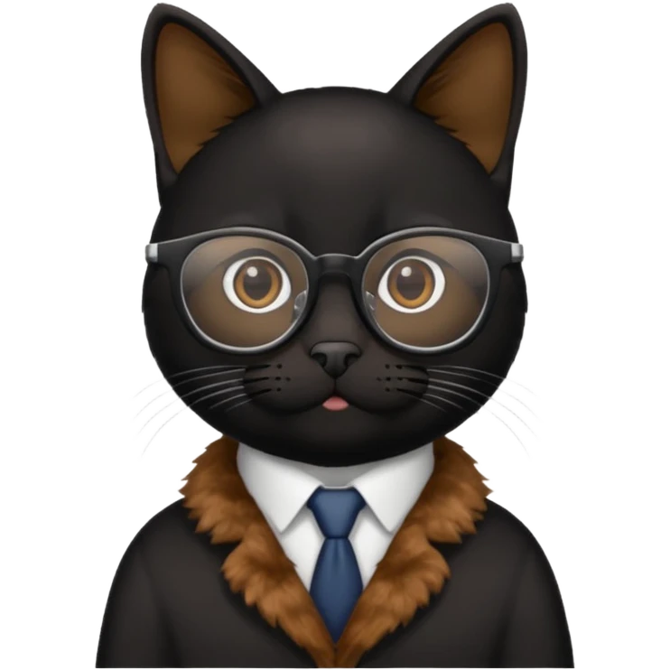black cat office emoji