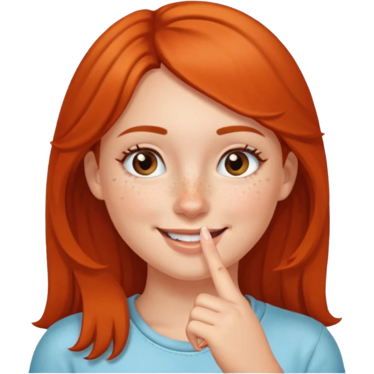 put a finger on the nose but In a cute way, bye a girl emoji